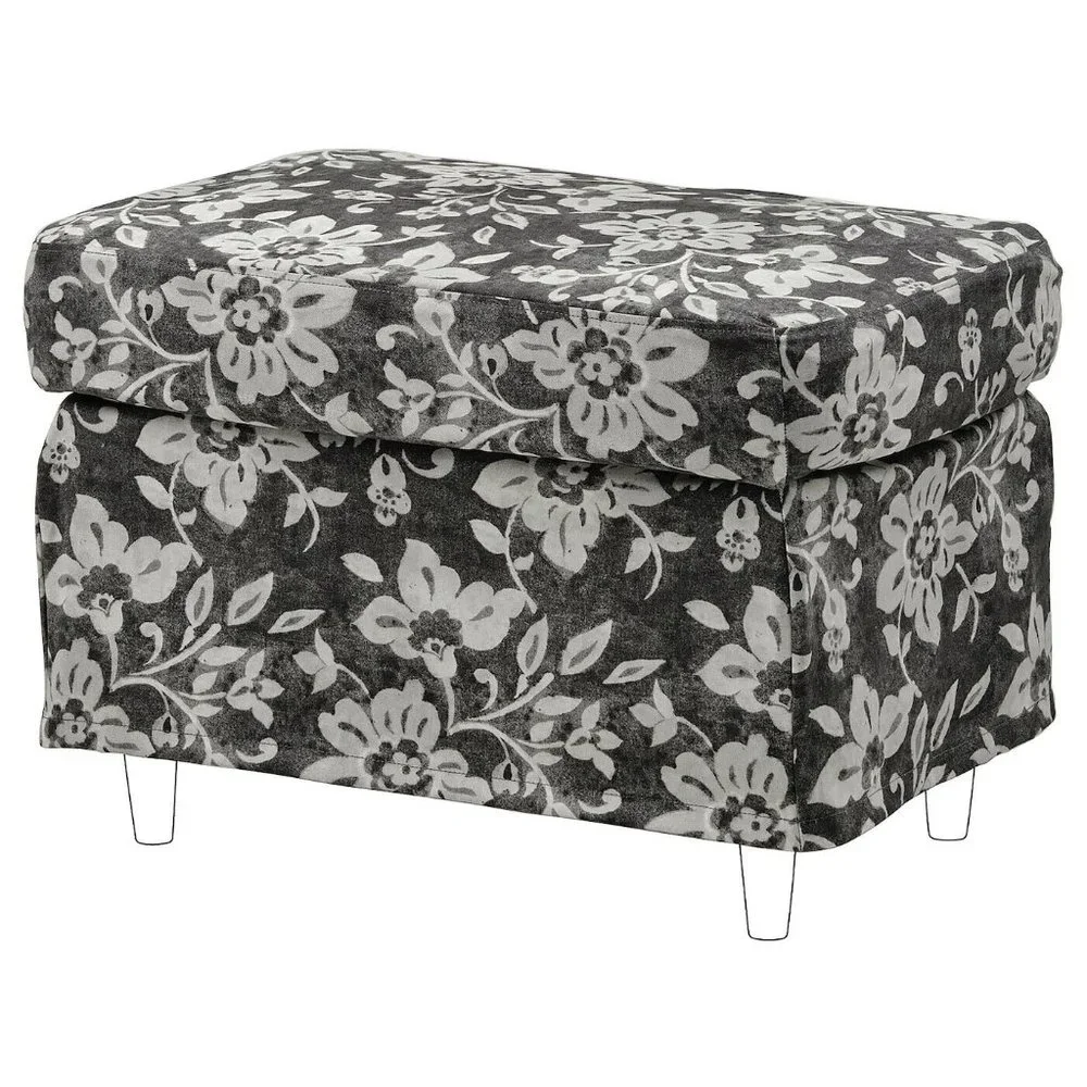 New ! Ikea STRANDMON Ottoman COVER ONLY, frorum beige/anthracite 905.466.14